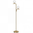 Lampadaire Felaen design néo rétro double globe métal doré