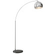 Lampadaire Ylie arc design métal chromé noir