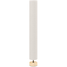 Lampadaire Alisouenne sur pied colonne bois contemporain beige