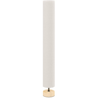 Lampadaire Alisouenne sur pied colonne bois contemporain beige