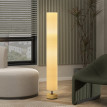 Lampadaire Alisouenne sur pied colonne bois contemporain beige