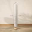 Lampadaire Alisouenne sur pied colonne bois contemporain beige
