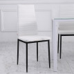 Lot de 4 chaises de salle à manger Dayinane design tissu blanc