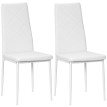 Chaises Pasayor salle à manger style Chesterfield blanc