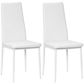 Chaises Pasayor salle à manger style Chesterfield blanc