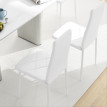 Chaises Pasayor salle à manger style Chesterfield blanc