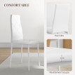 Chaises Pasayor salle à manger style Chesterfield blanc