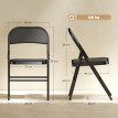 Chaise Quinoine pliantes rembourrées lot de 6 noir