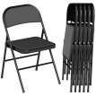 Chaise Quinoine pliantes rembourrées lot de 6 noir