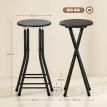 Tabourets de bar pliables Kerseanlac effet bois noir