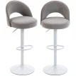 Saolor tabourets de bar pivotants réglables chenille gris