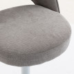 Saolor tabourets de bar pivotants réglables chenille gris