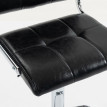 Lot de 2 tabourets de bar Delon style Chesterfield noir
