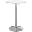 Table de bar Auroin réglable style bistro chic blanc