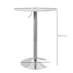 Table de bar Auroin réglable style bistro chic blanc