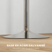 Table de bar Auroin réglable style bistro chic blanc