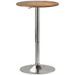 Table de bar Beloret style contemporain métal effet bois gris