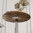 Table de bar Beloret style contemporain métal effet bois gris