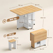 Ensemble table pliable Carelle gain de place 4 tabourets encastrables blanc