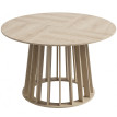 Table à manger Solteine ronde effet bois naturel