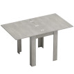 Table extensible Garolis table salle à manger 4 à 6 personnes effet bois gris
