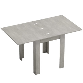Table extensible Garolis table salle à manger 4 à 6 personnes effet bois gris