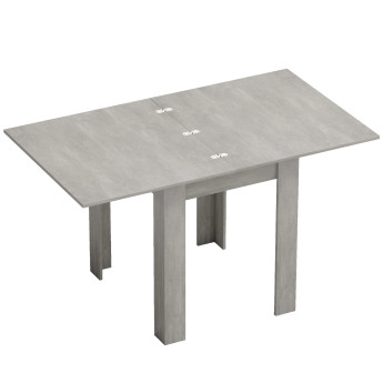 Table extensible Garolis table salle à manger 4 à 6 personnes effet bois gris