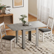 Table extensible Garolis table salle à manger 4 à 6 personnes effet bois gris