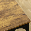Lesays Table de bar industrielle 4 tabourets bois vieilli noir