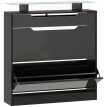 Armoire à chaussures Melin design compacte noire