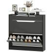 Armoire à chaussures Melin design compacte noire