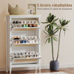 Meuble à chaussures Vielle bohème chic rotin blanc