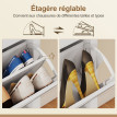 Meuble à chaussures Vielle bohème chic rotin blanc