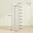 Étagère à chaussures Lévaen rangement vertical 9 niveaux blanc