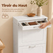 Meuble à chaussures Florouiae rangement entrée gain de place blanc