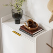 Meuble à chaussures Iler scandinave 2 portes 3 étagères blanc