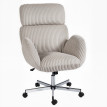 Chaise de bureau Taorone velours côtelé ergonomique gris clair