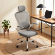 Chaise de bureau Nelerlac ergonomique inclinable réglable gris