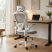 Chaise de bureau Nelerlac ergonomique inclinable réglable gris