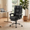 Chaise de bureau Narielle inclinable repose-pieds synthétique noir