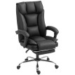 Chaise de bureau Narielle inclinable repose-pieds synthétique noir