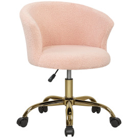 Chaise de bureau Velenne design pivotante réglable rose