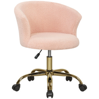 Chaise de bureau Velenne design pivotante réglable rose