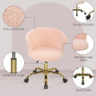 Chaise de bureau Velenne design pivotante réglable rose