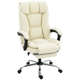 Gaane chaise de bureau inclinable repose pieds beige