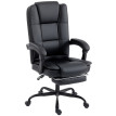 Fauteuil de bureau Faeane inclinable repose pieds ergonomique noir