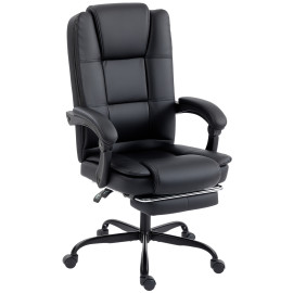 Fauteuil de bureau Faeane inclinable repose pieds ergonomique noir