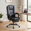 Fauteuil de bureau Faeane inclinable repose pieds ergonomique noir
