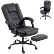 Fauteuil de bureau Faeane inclinable repose pieds ergonomique noir