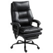 Fauteuil bureau Velès ergonomique inclinable repose pieds noir
